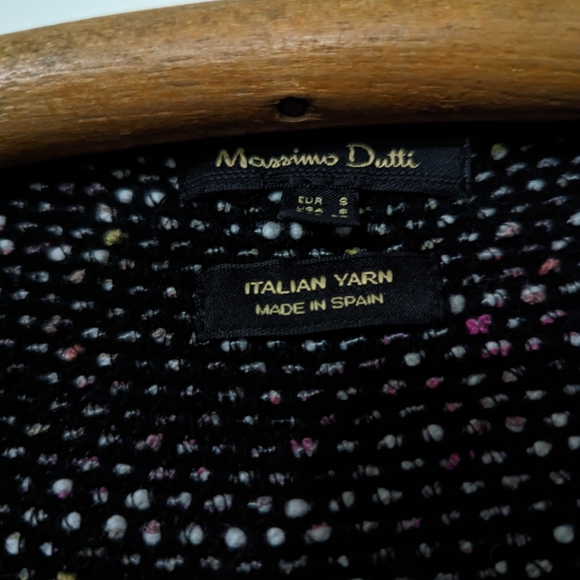 Massimo Dutti Black Tweed Zip Jacket - Picture 7 of 7